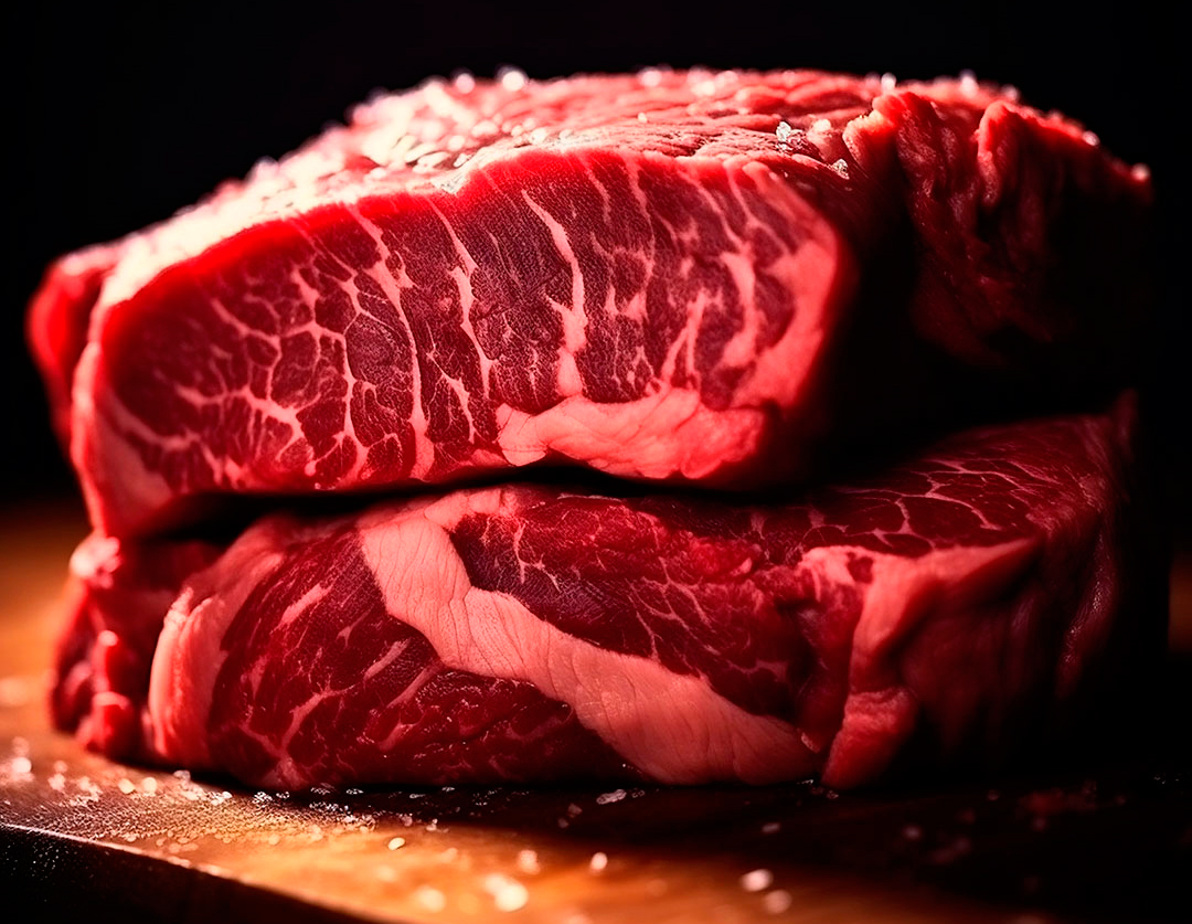 carne de vaca con vetas